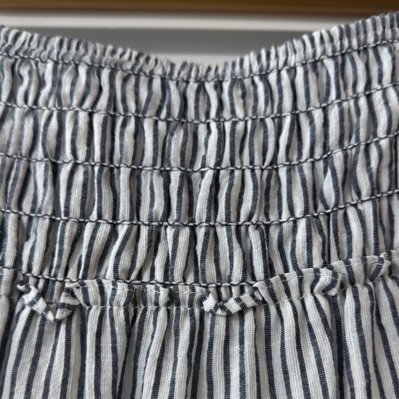 Max Studio Striped Blue/Gray Women's tiered Maxi Skirt - Picture 3 of 6